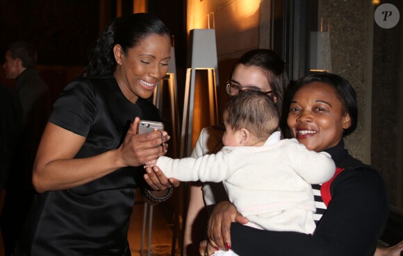 Christine Kelly et sa fille Léa Lancement du projet de création du Musée Européen des Médias au Palais d'Iéna à Paris, le 28 janvier 2015.