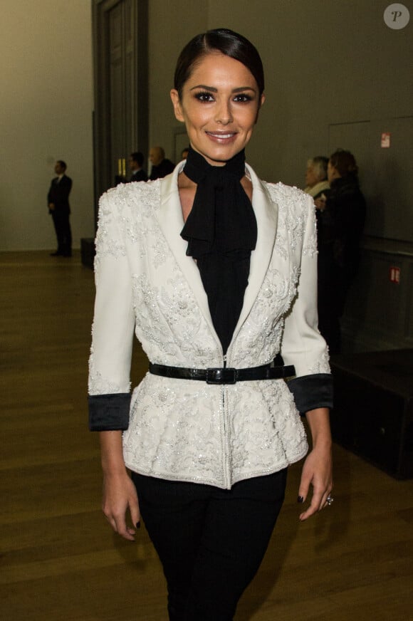 Cheryl Fernandez-Versini (Cole) lors du défilé Ralph & Russo haute couture printemps-été 2015 au Grand Palais. Paris, le 29 janvier 2015.