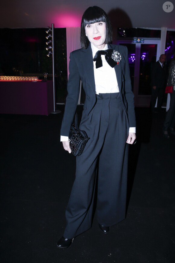 Chantal Thomas au Dîner de la mode pour le Sidaction au pavillon d'Armenonville à Paris le 29 janvier 2015. 