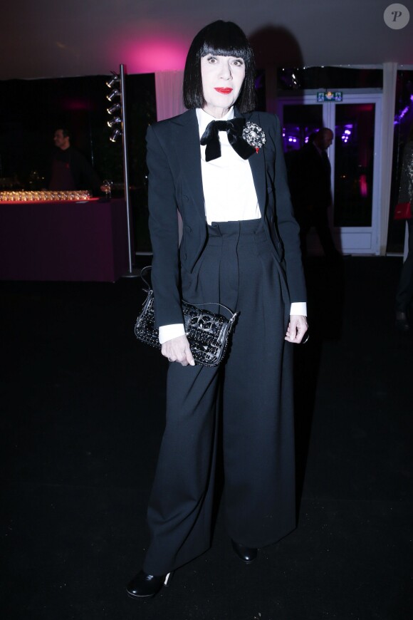 Chantal Thomas au Dîner de la mode pour le Sidaction au pavillon d'Armenonville à Paris le 29 janvier 2015. 