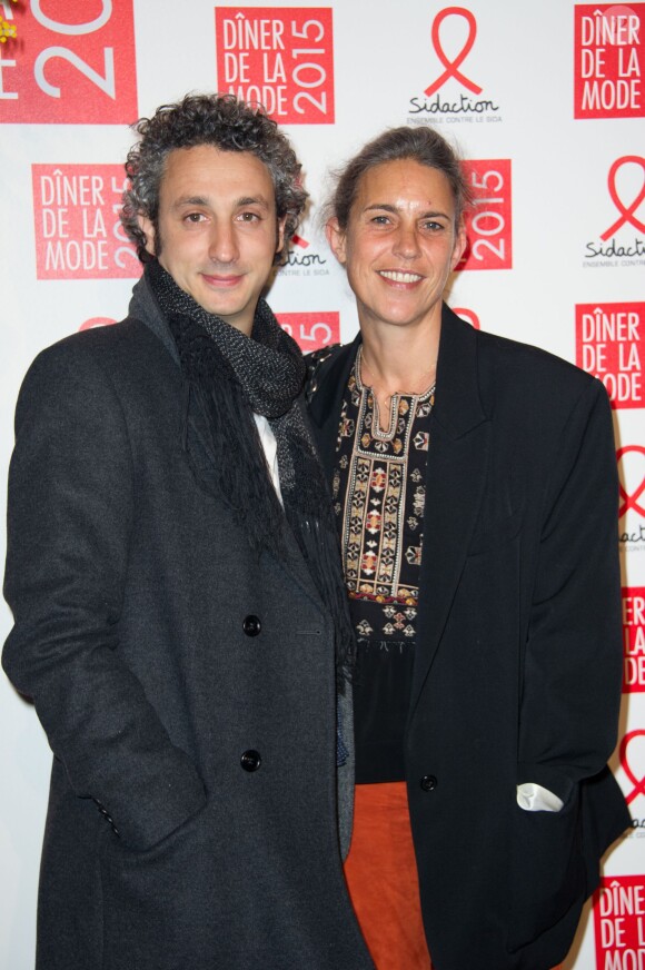 Isabel Marant et Jerôme Dreyfuss au Dîner de la mode pour le Sidaction au pavillon d'Armenonville à Paris le 29 janvier 2015. 