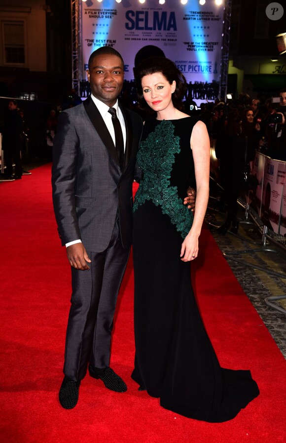 David Oyelowo et sa femme Jessica lors de l'avant-première du film Selma à Londres le 27 janvier 2015
