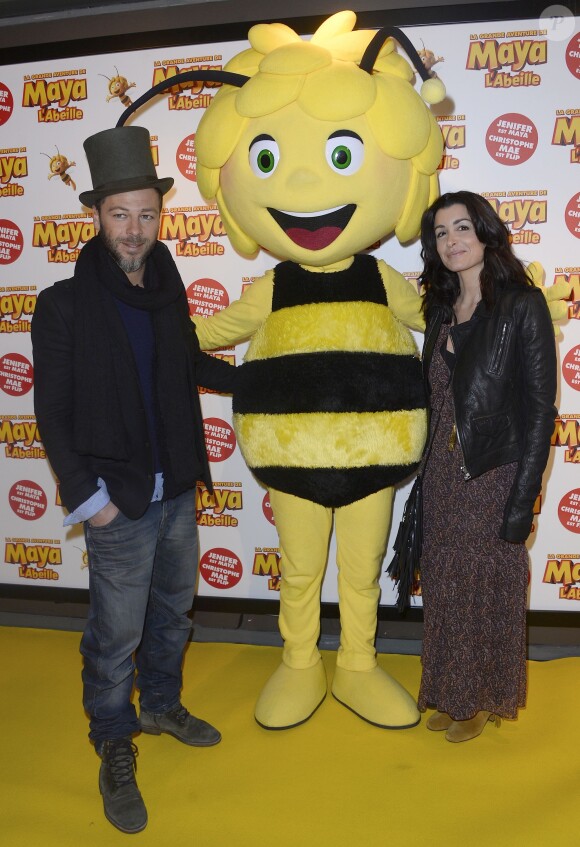 Jenifer et Christophe Maé à l'avant-première du film "Maya l'abeille" à l'UGC Ciné Cité Bercy à Paris le 1er février 2015.