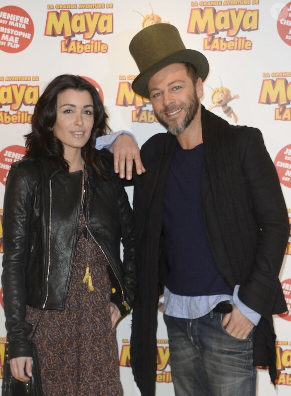 Jenifer et Christophe Maé à l'avant-première du film "Maya l'abeille" à l'UGC Ciné Cité Bercy à Paris le 1er février 2015.