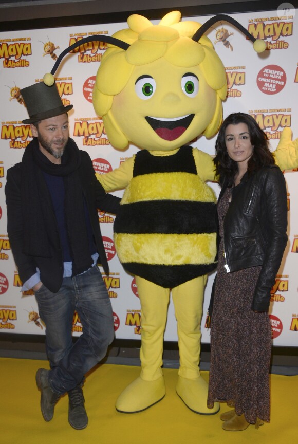 Jenifer Dadouche-Bartoli et Christophe Maé Avant-première du film " Maya l'abeille " à l'UGC Ciné Cité Bercy à Paris31/01/2015 - Paris