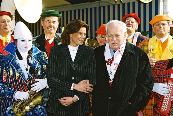Le prince Rainier et Stéphanie de Monaco, le 18 janvier 2002. 