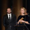 Exclusif - Samuel Le Bihan et Karin Viard - La 20e cérémonie des Prix Lumières à l'espace Pierre Cardin à Paris, le 2 février 2015.