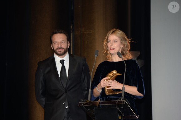 Exclusif - Samuel Le Bihan et Karin Viard - La 20e cérémonie des Prix Lumières à l'espace Pierre Cardin à Paris, le 2 février 2015.