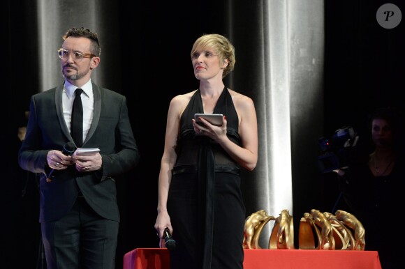 Exclusif - Estelle Martin, Patrick Fabre - La 20e cérémonie des Prix Lumières à l'espace Pierre Cardin à Paris, le 2 février 2015.