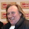 Gérard Depardieu s'éclate à la soirée "Lambertz Monday Night" à Cologne en Allemagne le 2 février 2015.