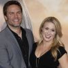 Scott Porter et sa femme Kelsey Mayfield lors de la première du film "Jupiter Ascending" à Hollywood, le 2 février 2015 