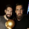 Nikola Karabatic et Luka Karabatic au Vip Room à Paris le 2 février 2015.