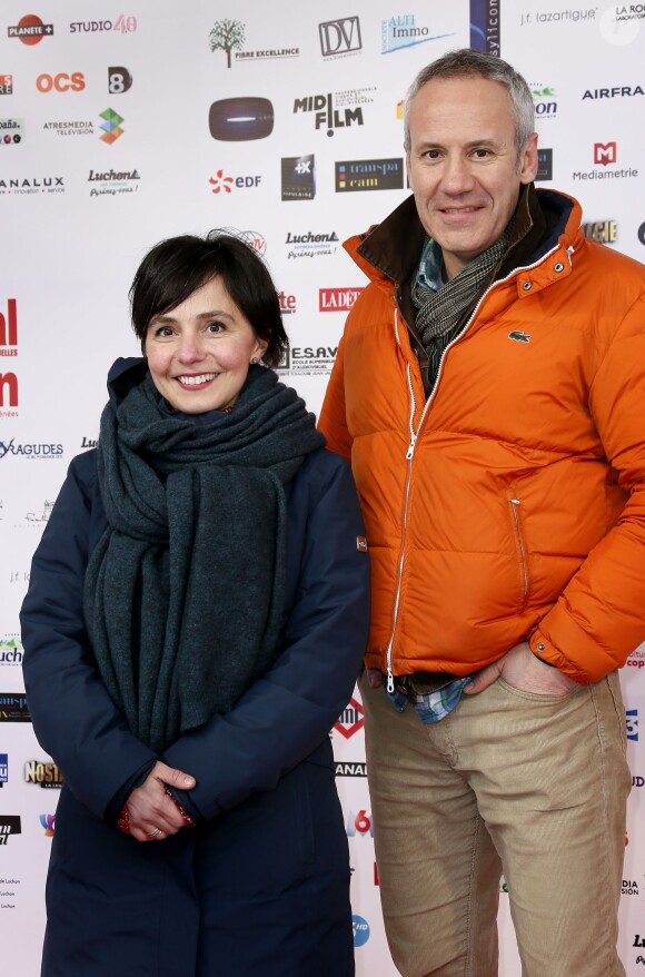 Lucie Caries et Guillaume Galliot participent au 17e Festival des Créations télévisuelles de Luchon, le vendredi 6 février 2015.