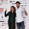 Victoria Abril et Miguel Angel Munoz participent au 17e Festival des Créations télévisuelles de Luchon, le vendredi 6 février 2015.