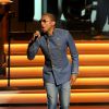 Pharrell Williams se produit au Nokia Theatre L.A. Live lors du concert "Stevie Wonder: Songs In The Key Of Life - An All-Star Grammy Salute" en hommage à Stevie Wonder. Los Angeles, le 10 février 2015.