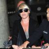 La chanteuse Pink arrive à l'aéroport de Los Angeles en provenance de Paris, le 9 juillet 2014. 