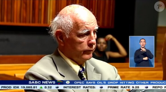 Bob Hewitt au cours de son procès pour viols et agressions sexuelles - février 2015
