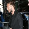 David Beckham et son épouse Victoria Beckham sont allés déjeuner au restaurant Balthazar à New York après le défilé VB le 15 féveier 2015 à New York