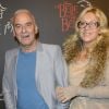 Michel Fugain et sa femme Sanda à la générale de la comédie musicale "La Belle et la Bête" au Théâtre Mogador à Paris le 24 octobre 2013.