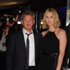 Sean Penn et sa fiancée Charlize Theron - Première mondiale du film "The Gunman" à Londres, le 16 février 2015.