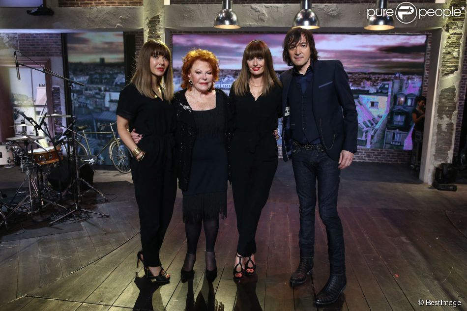 Exclusif - Régine, Brigitte et Cali - Enregistrement de l'émission "Du côté de chez Dave" le 21 janvier 2015. Cette émission spéciale Régine sera diffusée le 22 février 2015 sur France 3.