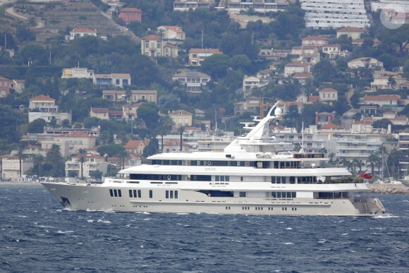 Le Reborn, l'ex-yacht de Bernard Tapie à Saint-Jean-Cap-Ferrat, le 11 septembre 2012