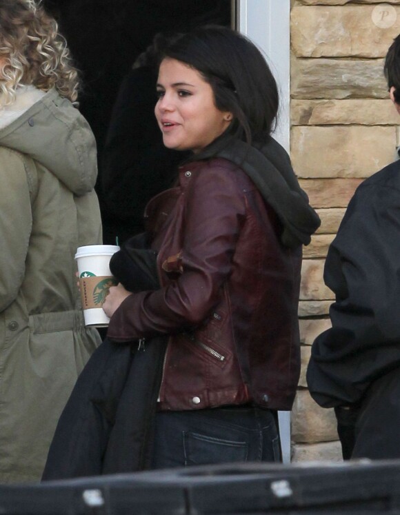 Selena Gomez sur le tournage de "The Revised Fundamentals of Caregivin" à Atlanta, le 29 janvier 2015