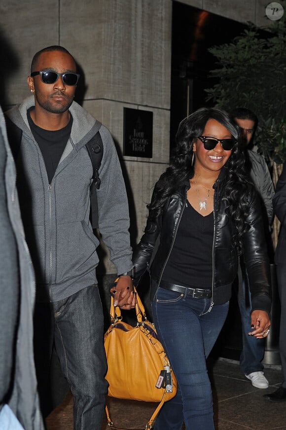 Nick Gordon et Bobbi Kristina Brown à New York, le 23 octobre 2012.