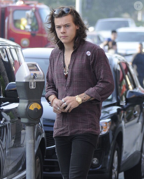 Exclusif - Harry Styles et sa compagne Nadine Leopold sont allés chez Frozen Yogurt à Beverly Hills, le 4 février 2015