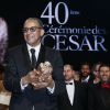 Abderrahmane Sissako (7 César dont Meilleur film et Meilleur réalisateur pour Timbuktu) - 40e cérémonie des César au théâtre du Châtelet à Paris, le 20 février 2015.