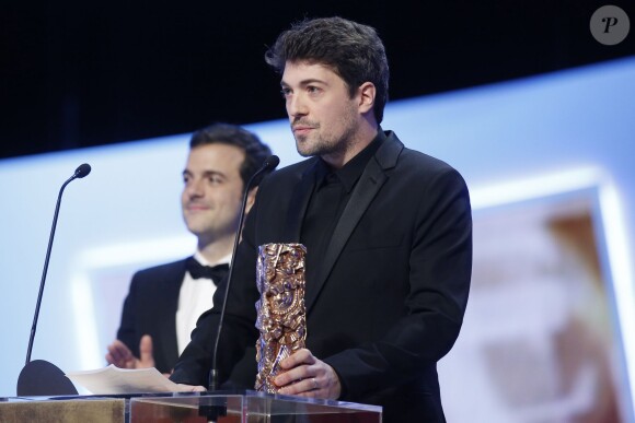 Thomas Cailley (césar du meilleur premier film pour le film "Les combattants") - 40e cérémonie des César au théâtre du Châtelet à Paris, le 20 février 2015.