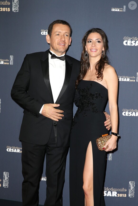 Dany Boon, président de cette édition, et sa femme Yaël - La 40ème cérémonie des César au théâtre du Châtelet à Paris le 20 février 2015