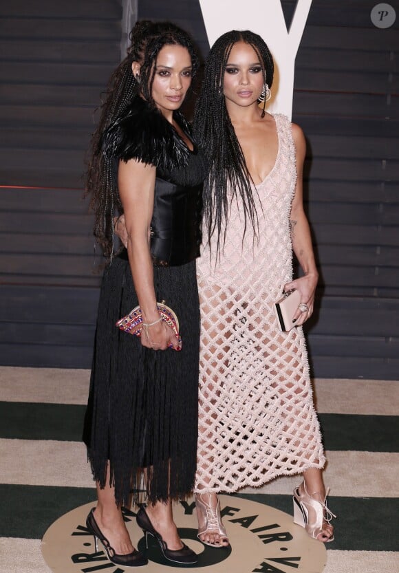 Lisa Bonet et sa fille Zoë Kravitz assistent à la soirée post-Oscars organisée par le magazine Vanity Fair au Wallis Annenberg Center. Beverly Hills, Los Angeles, le 22 février 2015.