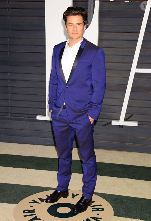 Orlando Bloom assiste à la soirée post-Oscars organisée par le magazine Vanity Fair au Wallis Annenberg Center. Beverly Hills, Los Angeles, le 22 février 2015.