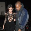 Kim Kardashian et Kanye West ont dîné au restaurant Hakkasan, le soir des Brit Awards 2015. Londres, le 25 février 2015.