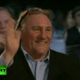  G&eacute;rard Depardieu lors de la performance de Vladimir Poutine durant un gala de bienfaisance &agrave; Saint-Petersbourg 