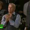 Kevin Costner lors de la performance de Vladimir Poutine durant un gala de bienfaisance à Saint-Petersbourg