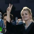  Sharon Stone lors de la performance de Vladimir Poutine durant un gala de bienfaisance &agrave; Saint-Petersbourg 