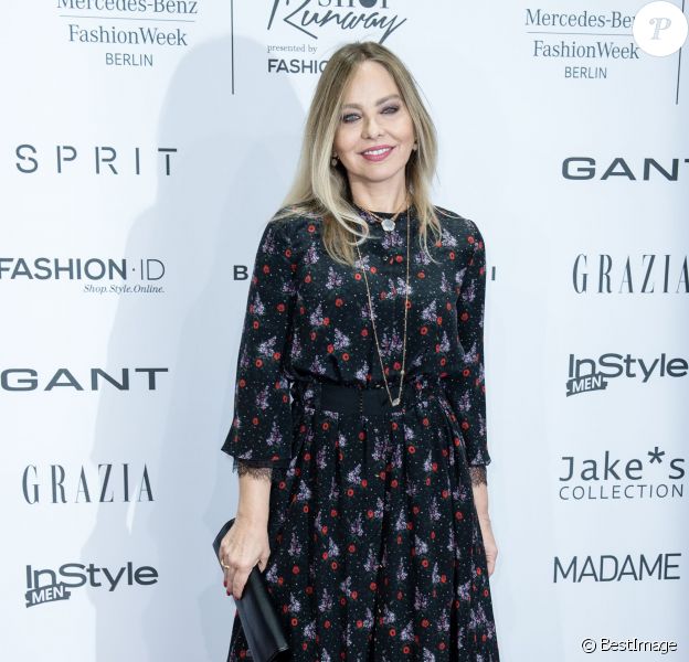 Ornella Muti lors du défilé de mode Mercedes-Benz à la Fashion Week à Berlin, le 23 janvier 2015