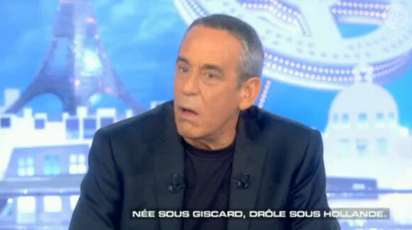 Thierry Ardisson présente Salut les Terriens ! sur Canal+, le samedi 28 février 2015.