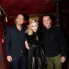 Exclusif - Madonna pose avec les deux patrons du Raspoutine, Ghislain Evraert et Logan Maggio, au club Raspoutine à Paris le 2 mars 2015