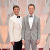 Neil Patrick Harris et David Burtka sur le tapis rouge de la 87e cérémonie des Oscars à Los Angeles le 22 février 2015