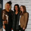 Katia Bumba (créatrice du concept store Aloha), Laurence Roustandjee, Clélia Tavernier à la soirée Clélia Tavernier au Showroom Aloha à Paris, le 3 mars 2015.
