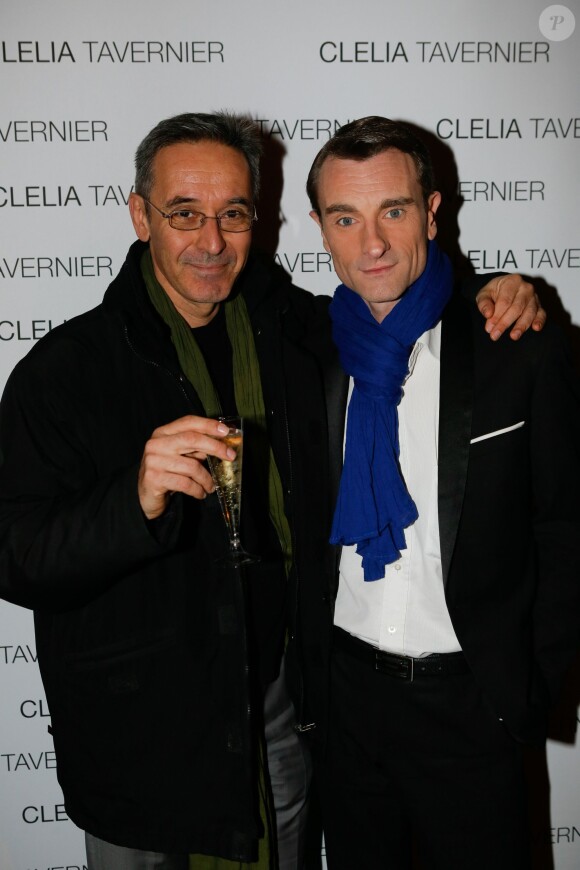 Emmanuel Ménard, Renaud Duval à la soirée Clélia Tavernier au Showroom Aloha à Paris, le 3 mars 2015.