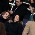  Jean et Jessica Sarkozy, Pierre Sarkozy - People au quart de finale de la Coupe de France de football entre le PSG et l'AS Monaco (2-0) au Parc des Princes &agrave; Paris le 4 mars 2015. 