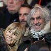Louis Bertignac et sa compagne Laeticia - People au quart de finale de la Coupe de France de football entre le PSG et l'AS Monaco (2-0) au Parc des Princes à Paris le 4 mars 2015.