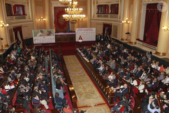 La reine Letizia d'Espagne assiste à une cérémonie au sénat pour la journée des maladies orphelines à Madrid. Le 5 mars 2015  Queen Letizia attends a ceremony the day of rare diseases in the Senate, in Madrid, on Thursday March 5, 201505/03/2015 - Madrid