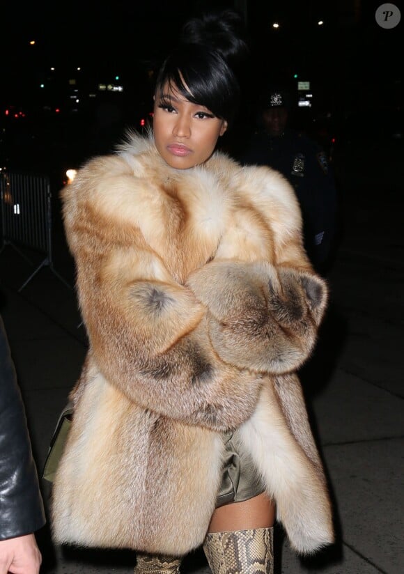 Nicki Minaj se rend au déilé Marc Jacobs lors de la fashion week à New York le 19 février 2015.  