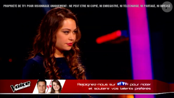 Andrew s'oppose à Sharon Laloum dans The Voice 5, le 7 mars 2015 sur TF1.