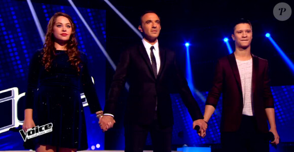 Andrew s'oppose à Sharon Laloum dans The Voice 5, le 7 mars 2015 sur TF1.